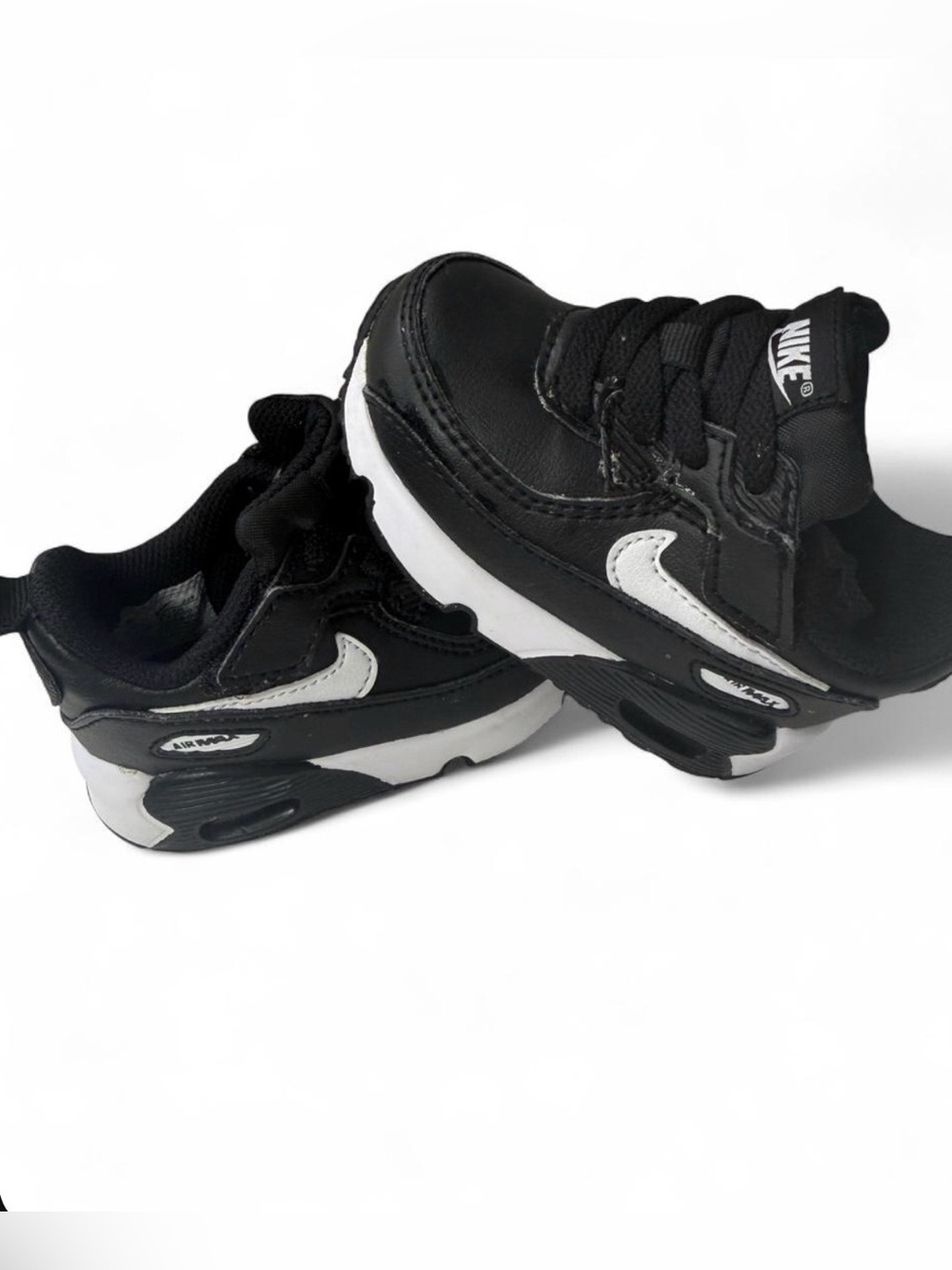 Nike Kids Black and White Low-Top Sneakers